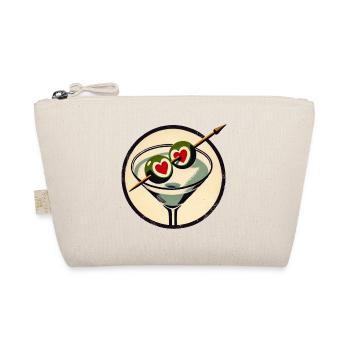 Heart Eyes Martini Olive Retro - Organic Pouch - nature - Front