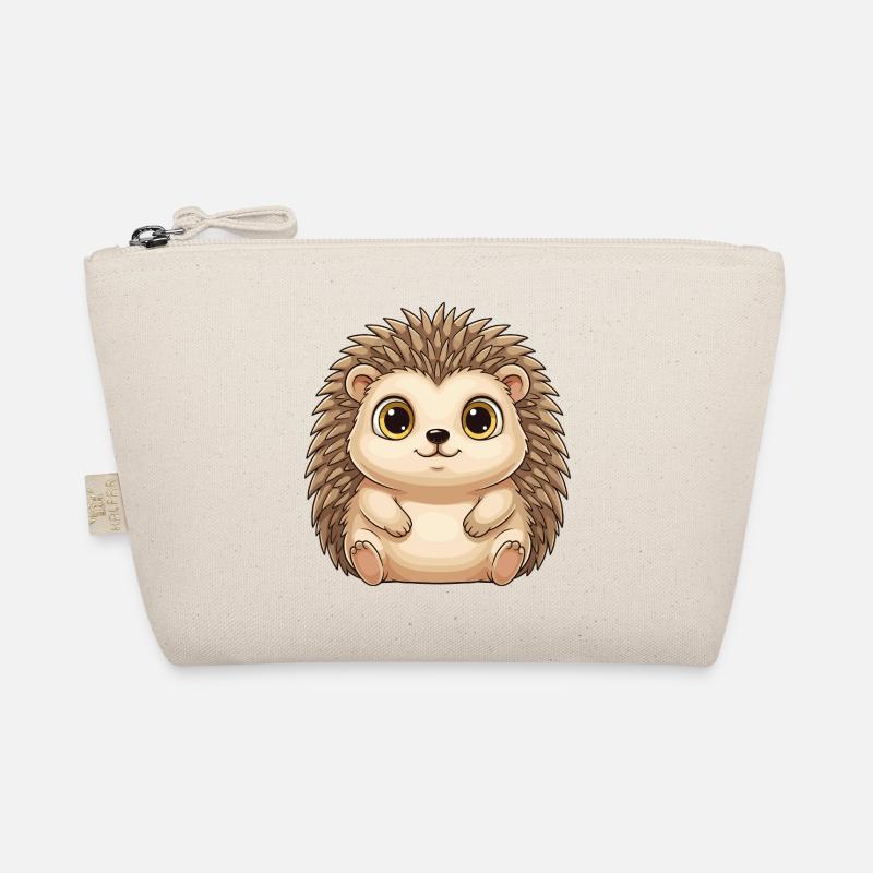 Petit hérisson mignon – style Kawaii avec de grands yeux Trousse biologique