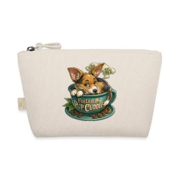 Pup Cuddle in Coffee Cup - Organic Pouch - nature - Front