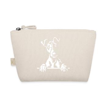 Fox Terrier Head "Black Edition" - Organic Pouch - nature - Front