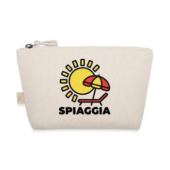Strand Spiaggia Italien Urlaub Sonne Meer - Bio-Täschchen - Natur - Vorne