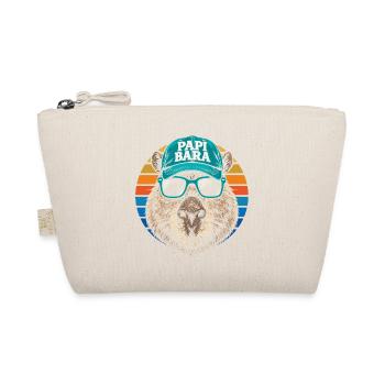 Biber mit Retro Cap und Sonnenbrille - Bio-Täschchen - Natur - Vorne
