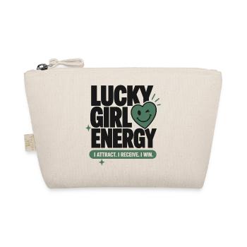 Lucky Girl Energy Motivation - Bio-Täschchen - Natur - Vorne