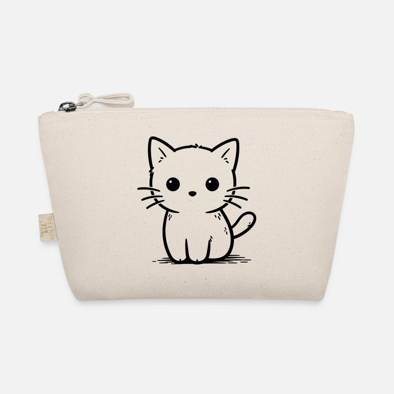 Silhouette de chat nocturne avec des yeux - Trousse biologique - nature