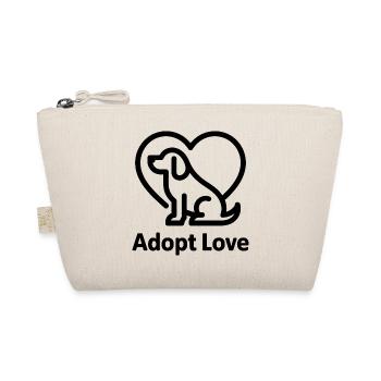 Adopt Love Paw Heart - Organic Pouch - nature - Front