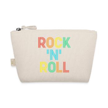 Rock'N'Roll Multicolored Retro Neon Text - Organic Pouch - nature - Front