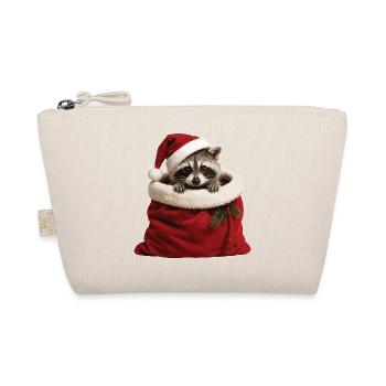 Raccoon in a Christmas sack - Organic Pouch - nature - Front