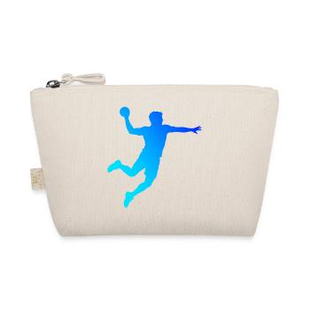 Handball Game Gift Idea for a Handball Player - Organic Pouch - nature - Front
