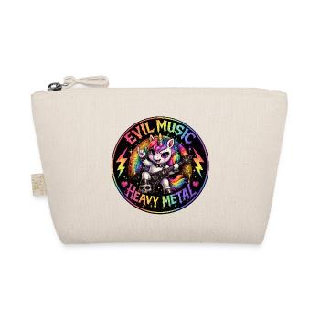 Regenbogen-Einhorn Heavy Metal - Bio-Täschchen - Natur - Vorne