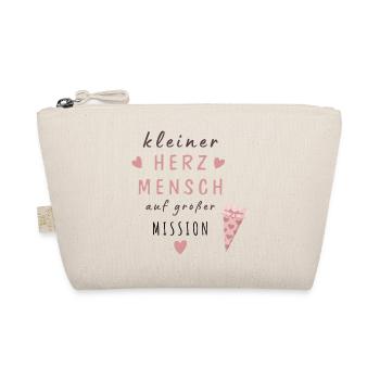 Kleiner Herzmensch auf großer Mission - Bio-Täschchen - Natur - Vorne