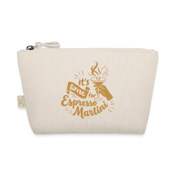 Espresso Martini design with hand lettering detail - Organic Pouch - nature - Front