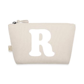 Large R Style Print | Letter R | R Logo - Organic Pouch - nature - Front