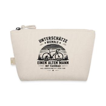 Unterschätze niemals alten Mann mit Fahrrad - Bio-Täschchen - Natur - Vorne