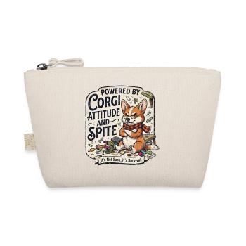 Angetrieben von Corgi-Attitüde und Trotz lustiger Hund - Bio-Täschchen - Natur - Vorne