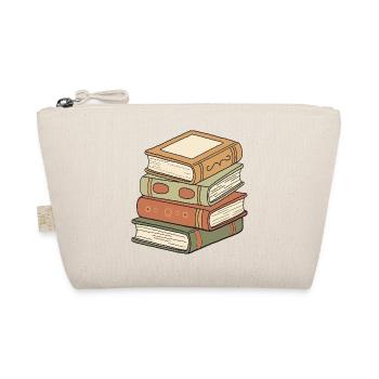 Stack of Books Vintage - Organic Pouch - nature - Front