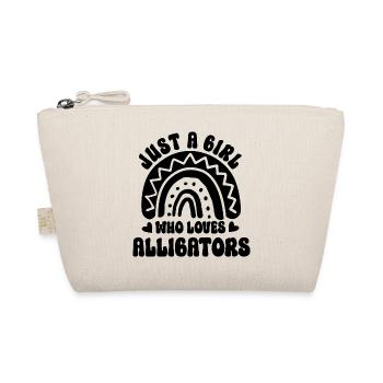 Boho Regenbogen Alligator   - Bio-Täschchen - Natur - Vorne