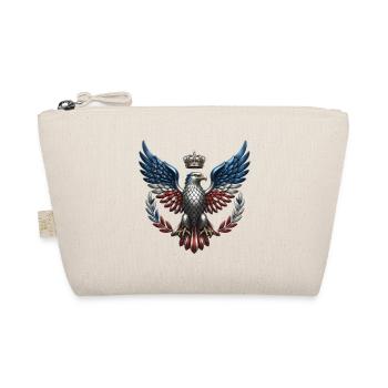 Royal US Eagle – Liberty & Crown Coat of Arms - Organic Pouch - nature - Front