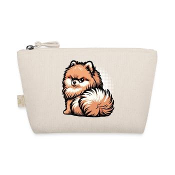 Pomeranian Pomeranian Pomeranian Spitz Dog Miniature Spitz Holder - Organic Pouch - nature - Front