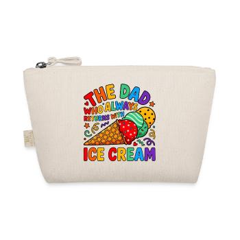 Vater kommt immer mit Eiscreme - Organic Pouch - nature - Front