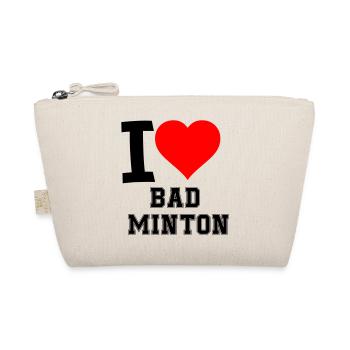 I Love Badminton - Organic Pouch - nature - Front