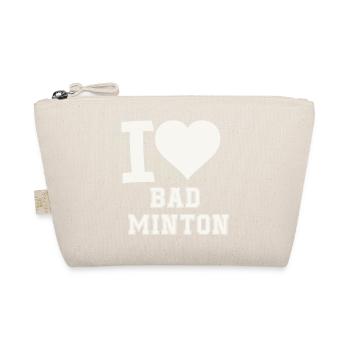 I love badminton heart - Organic Pouch - nature - Front