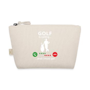 Golf ruft und ich muss los! Golfspieler - Bio-Täschchen - Natur - Vorne
