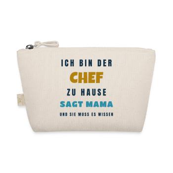 Papa Ich bin der Chef zu Hause sagt Mama - Bio-Täschchen - Natur - Vorne