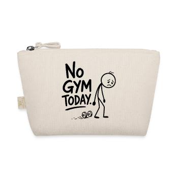  Heute kein Fitnessstudio. Fitnessstudio, Sports - Bio-Täschchen - Natur - Vorne