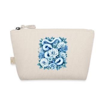 Hellblaues Snakes Rosenbeet-Design. - Bio-Täschchen - Natur - Vorne