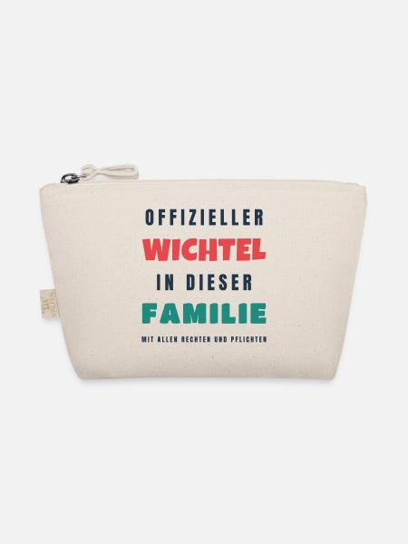 Offizieller Wichtel in dieser Familie - Advent - Bio-Täschchen - Natur