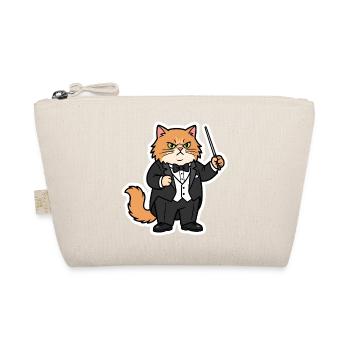Dirigent Katze Orchester Taktstock T-Shirt - Bio-Täschchen - Natur - Vorne