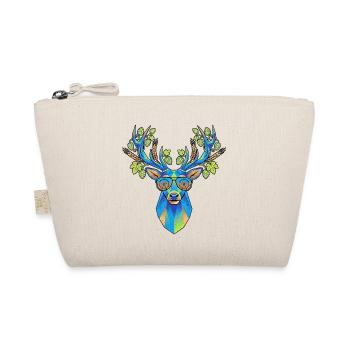 Hirsch Mit Hopfen Poly Art - Bio-Täschchen - Natur - Vorne