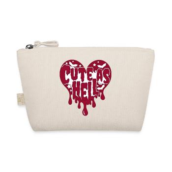 Cute as Hell Herz Design - Bio-Täschchen - Natur - Vorne