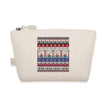 Seefahrer Weihnachts Strickdesign - Bio-Täschchen - Natur - Vorne