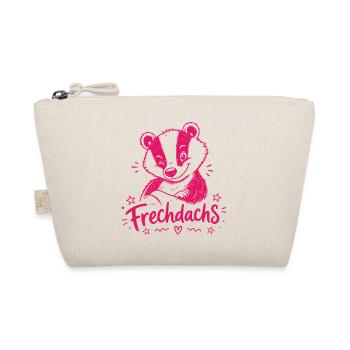 Frechdachs Dachs frech Augenzwinkern - Bio-Täschchen - Natur - Vorne