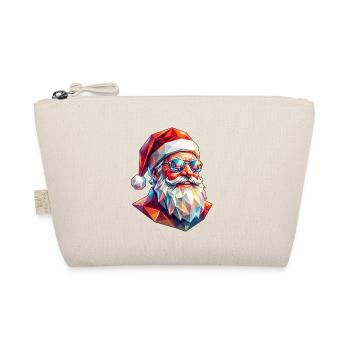 Poly Art Weihnachtsmann - Bio-Täschchen - Natur - Vorne