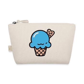 Blaue Eiscreme Waffel Icon - Bio-Täschchen - Natur - Vorne