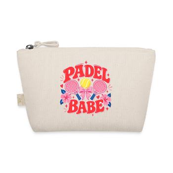 Padel Babe | Padel Mom - Bio-Täschchen - Natur - Vorne