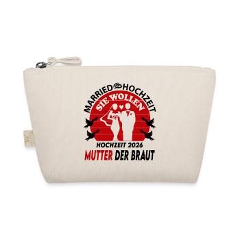 Hochzeit Married 2026 Mutter der Braut Tauben - Bio-Täschchen - Natur - Vorne