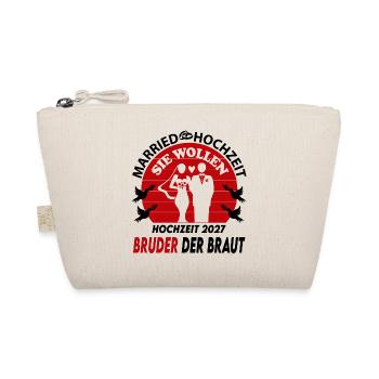 Hochzeit Married 2027 Bruder der Braut Bride - Bio-Täschchen - Natur - Vorne