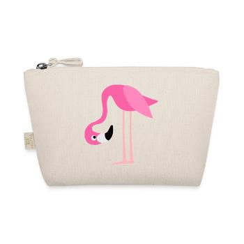 Flamingo Pink Cartoon Stil - Bio-Täschchen - Natur - Vorne