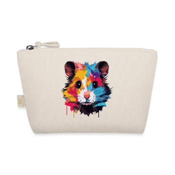 Farbenfrohes Pop-Art Hamsterporträt - Bio-Täschchen - Natur - Vorne