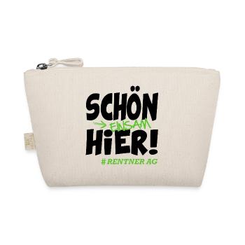 Schön einsam hier Rentner Sprüche Rentnerin Lustig - Bio-Täschchen - Natur - Vorne