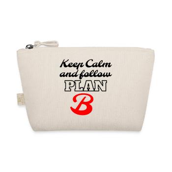 Keep Calm and Follow Plan B – Retro Lettering - Bio-Täschchen - Natur - Vorne