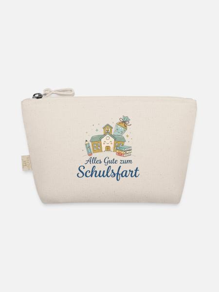 Schulstart Glücksillustration - Bio-Täschchen - Natur