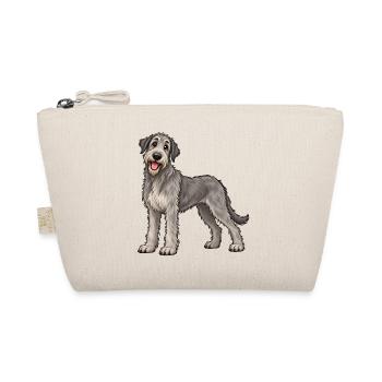 Irischer Wolfshund Kawaii Style – Süßer Hund - Bio-Täschchen - Natur - Vorne