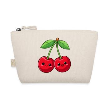 Lustige Kawaii Kirschen Geschenk  - Bio-Täschchen - Natur - Vorne