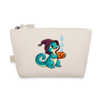 Kuscheldino Halloween Kürbis - Bio-Täschchen - Natur - Vorne