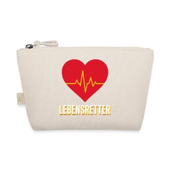 Lebensretter Herzschlag Rettungsdienst Geschenk - Bio-Täschchen - Natur - Vorne
