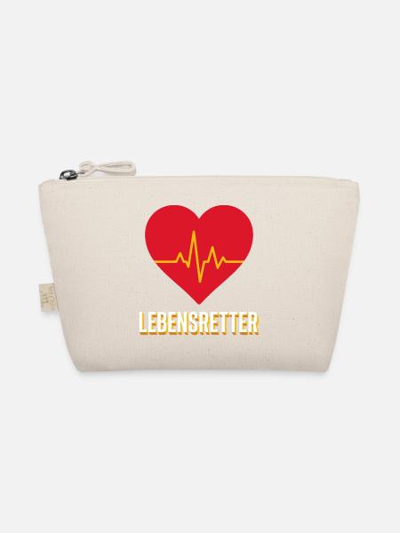Lebensretter Herzschlag Rettungsdienst Geschenk - Bio-Täschchen - Natur